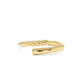 Open Band Twist Rope Design Ring in 14K Gold — view 1