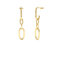 Dangle Link Chain Earrings in 14K Gold — view 1