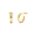 3.85MM C Hoop Earrings in 14K Gold — view 1