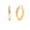 Bold Twisted Oval Hoops in 14K Gold — view 1