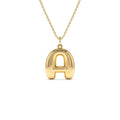 20MM Balloon Initial Letter Pendant in 14K Gold — view 1