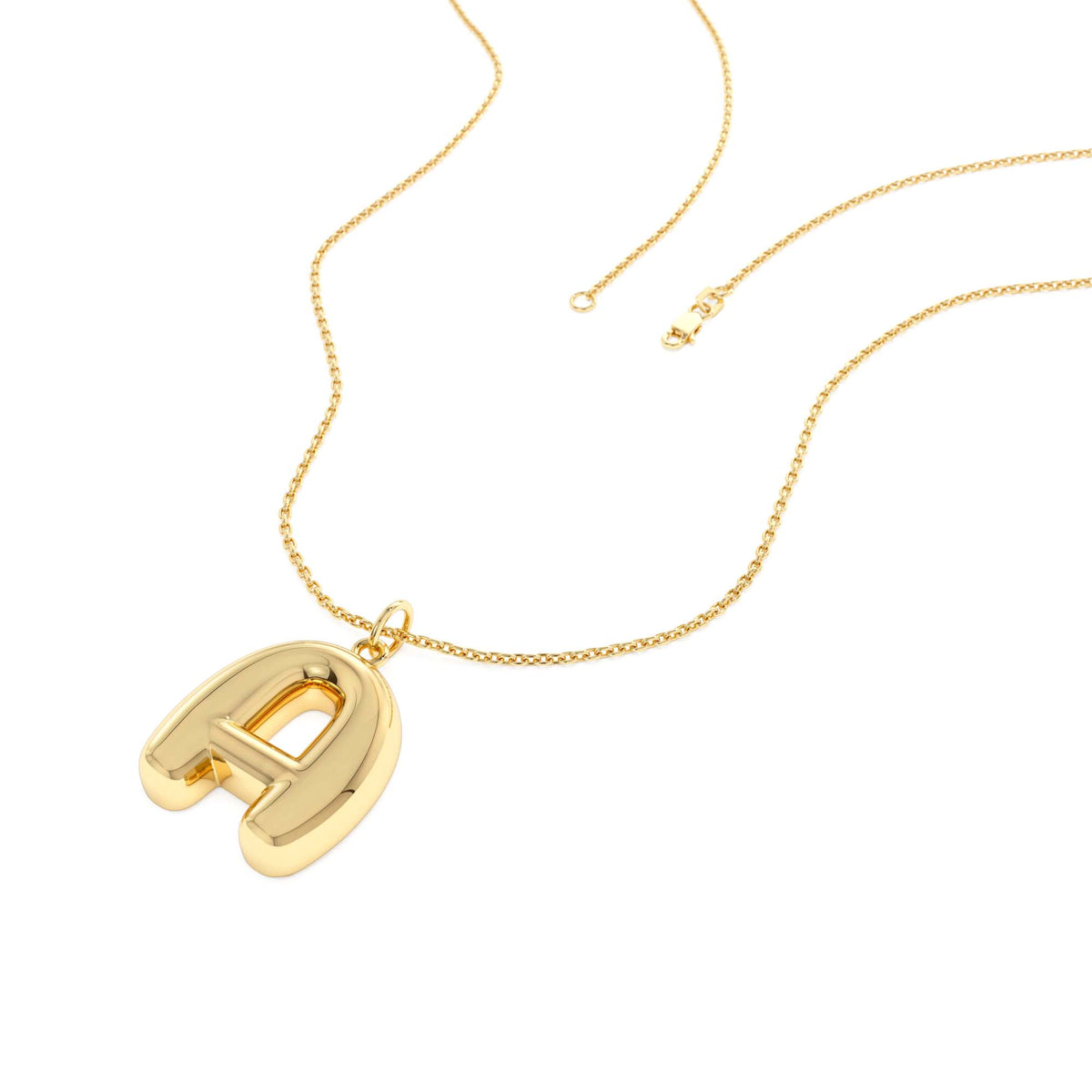 20MM Balloon Initial Letter Pendant in 14K Gold — view 2