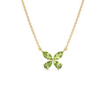 Peridot Butterfly Necklace in 14K Gold — view 1