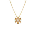 Citrine Flower Necklace in 14K Gold — view 1
