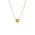Heart Shaped Citrine Layering Necklace in 14K Gold — view 1