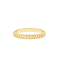 Diagonal Fluted Band Ring in 14K Gold — view 1