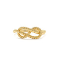 Twist Rope Infinity Knot Ring in 14K Gold — view 1