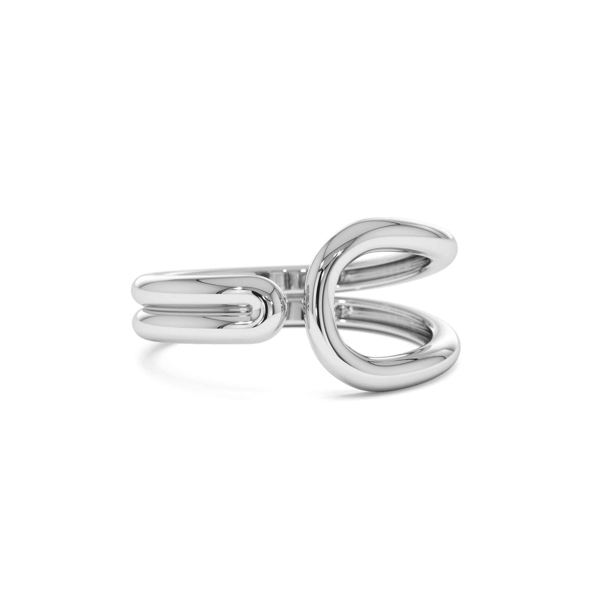 Modern Minimalist Statement Ring in 14K Gold — view 4