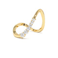 Open Twist Unique Diamond Ring in 14K Gold — view 1