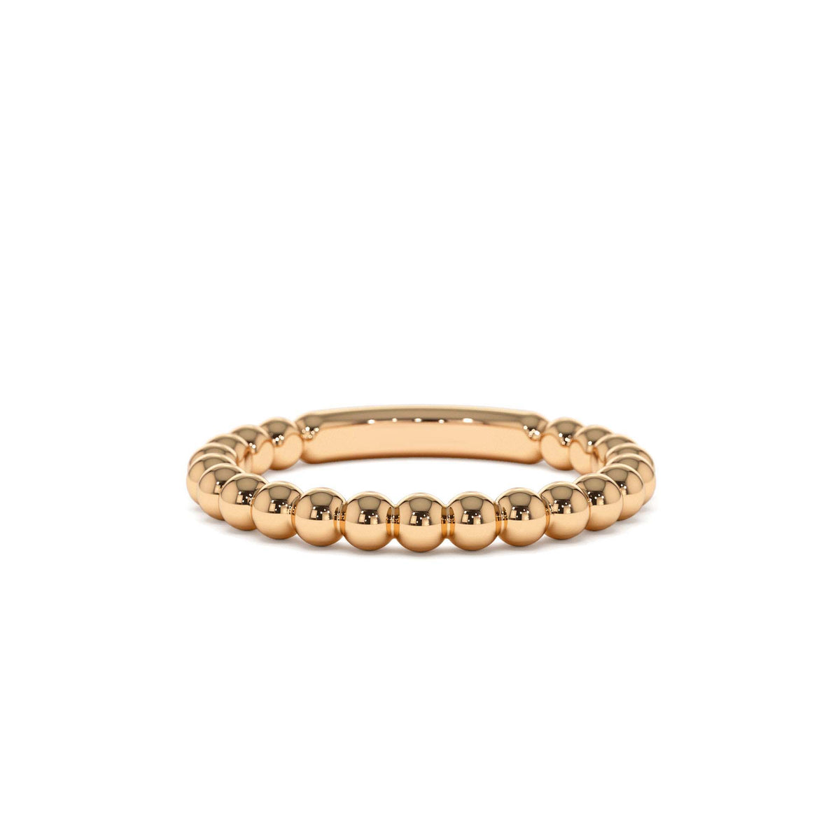 2.5MM Bead Ring in 14K Gold — view 5