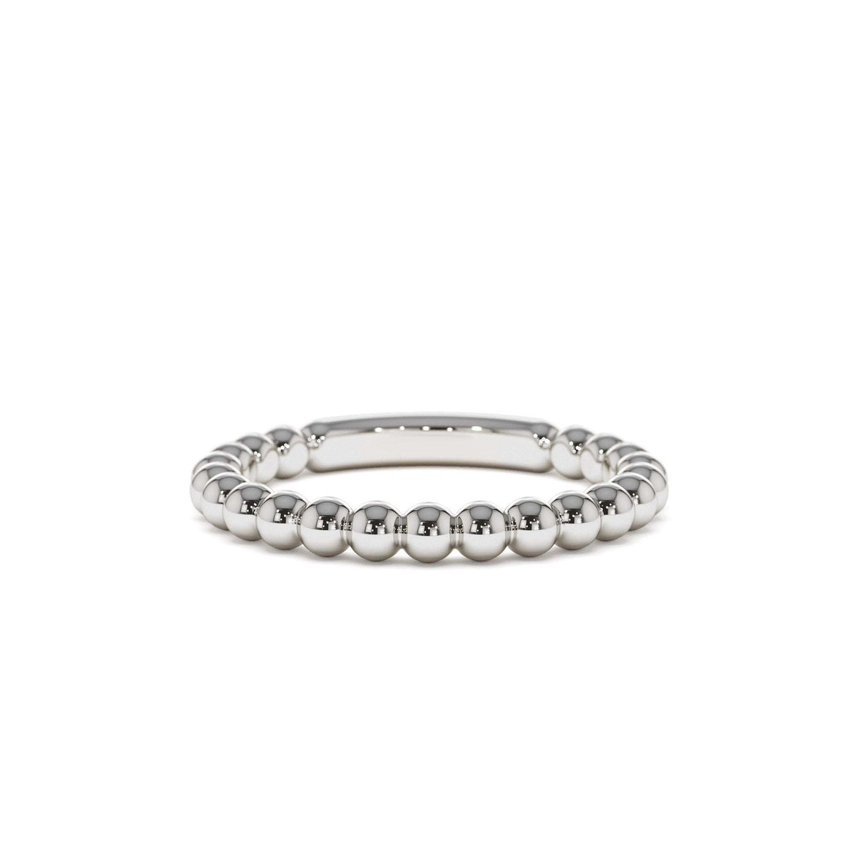2.5MM Bead Ring in 14K Gold — view 4
