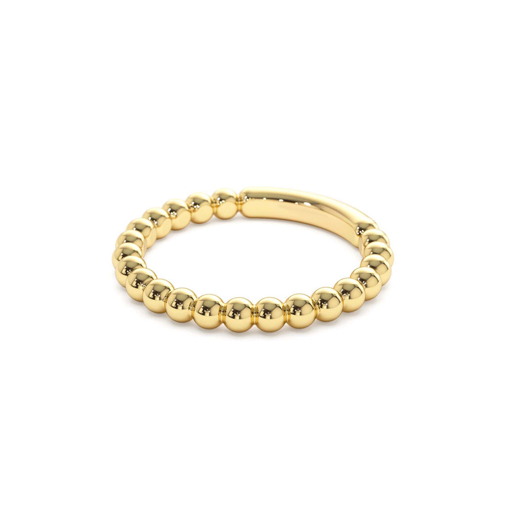 2.5MM Bead Ring in 14K Gold — view 2