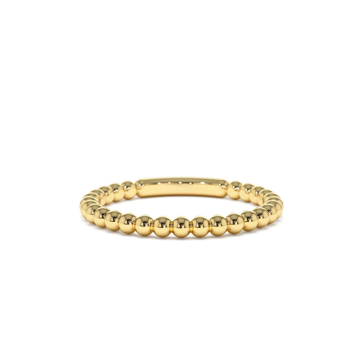 2MM Bead Ring in 14K Gold — view 1