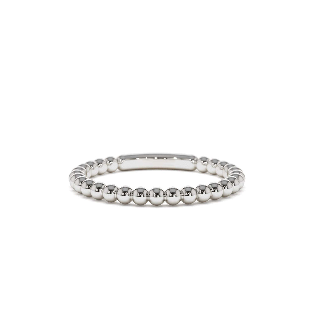 2MM Bead Ring in 14K Gold — view 4