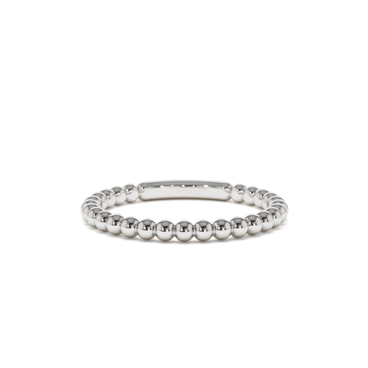 2MM Bead Ring in 14K Gold — view 4