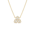 Clover Baguette Diamond Necklace in 14K Gold — view 1