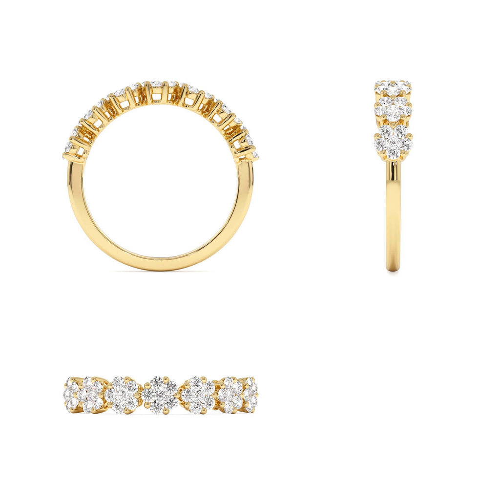 0.50 CTW Illusion Setting Wedding Ring in 14K Gold — view 3