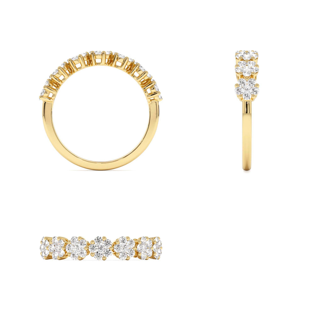 0.50 CTW Illusion Setting Wedding Ring in 14K Gold — view 3