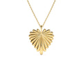 Sunburst Heart Necklace in 14K Gold — view 1