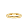 2.5MM Ribbed Gold Band in 14K Gold — view 1