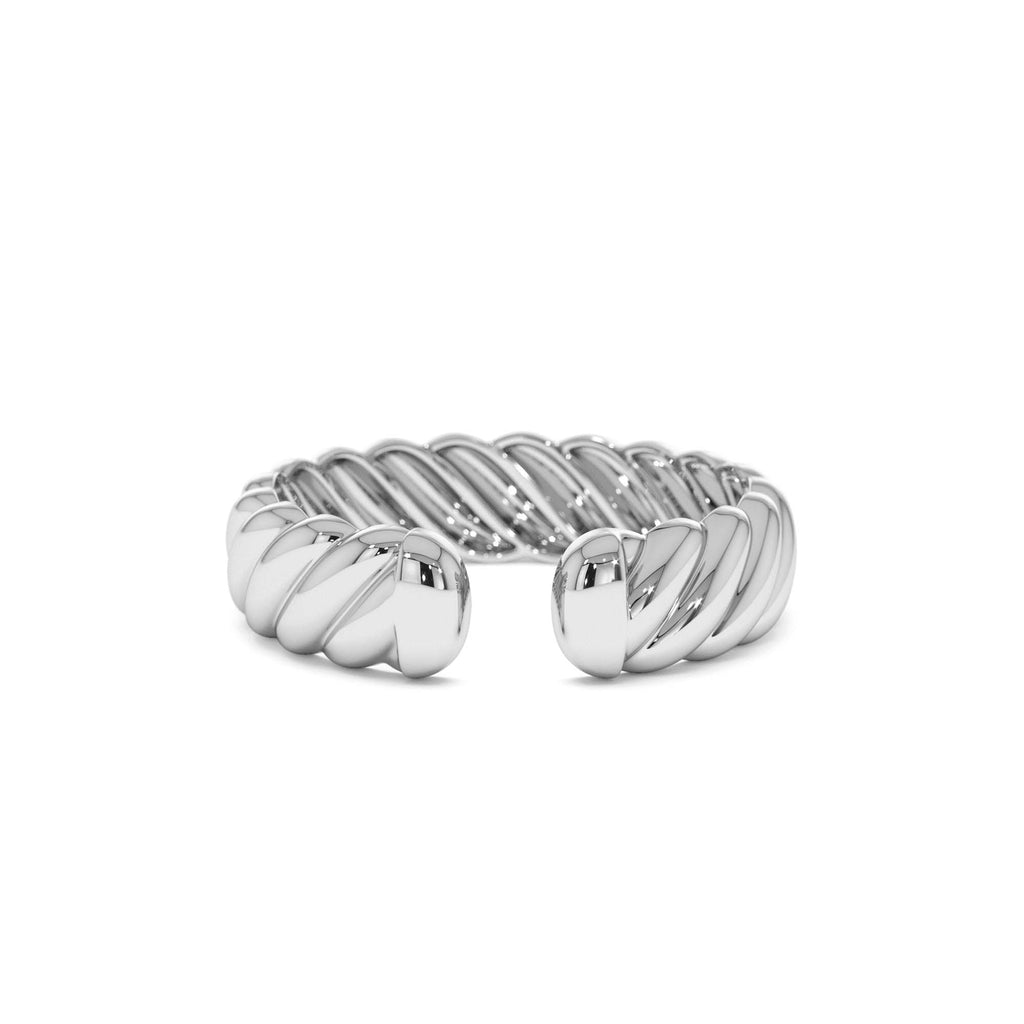 5MM Rope Cuff Ring in 14K Gold — view 4