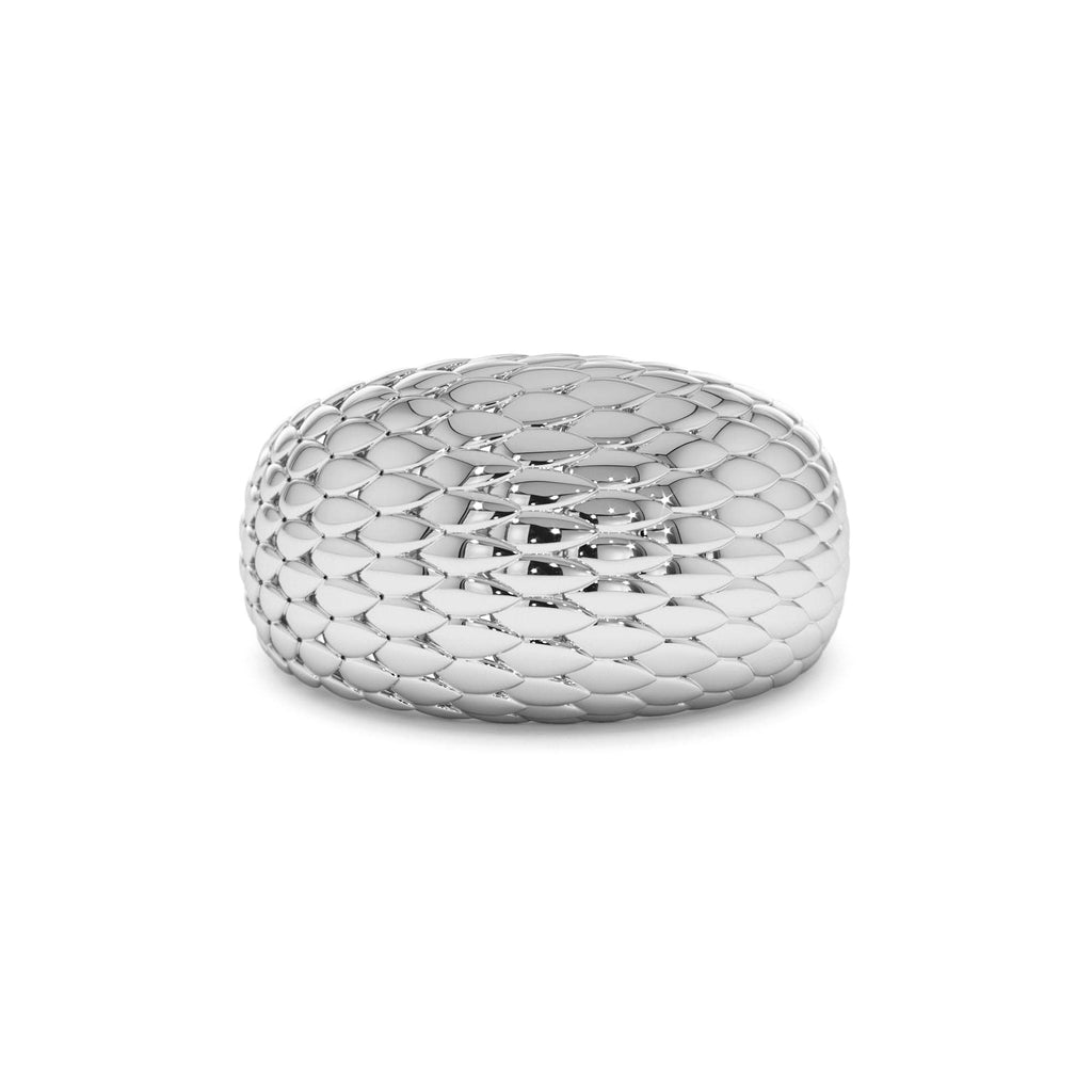 Chunky Snake Skin Texture Ring in 14K Gold — view 4