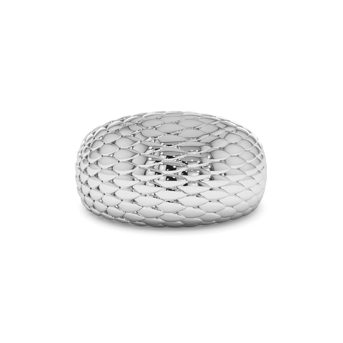 Chunky Snake Skin Texture Ring in 14K Gold — view 4