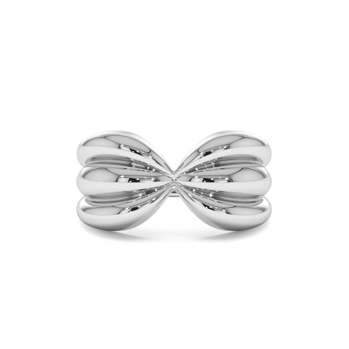 Bold 10mm Sculpted Dome Ring in 14K Gold — view 4