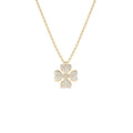 Diamond Clover Necklace in 14K Gold — view 1