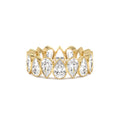 3.15 CTW Bezel Setting Pear Shaped Lab-Grown Diamond Eternity Ring in 14K Gold — view 1