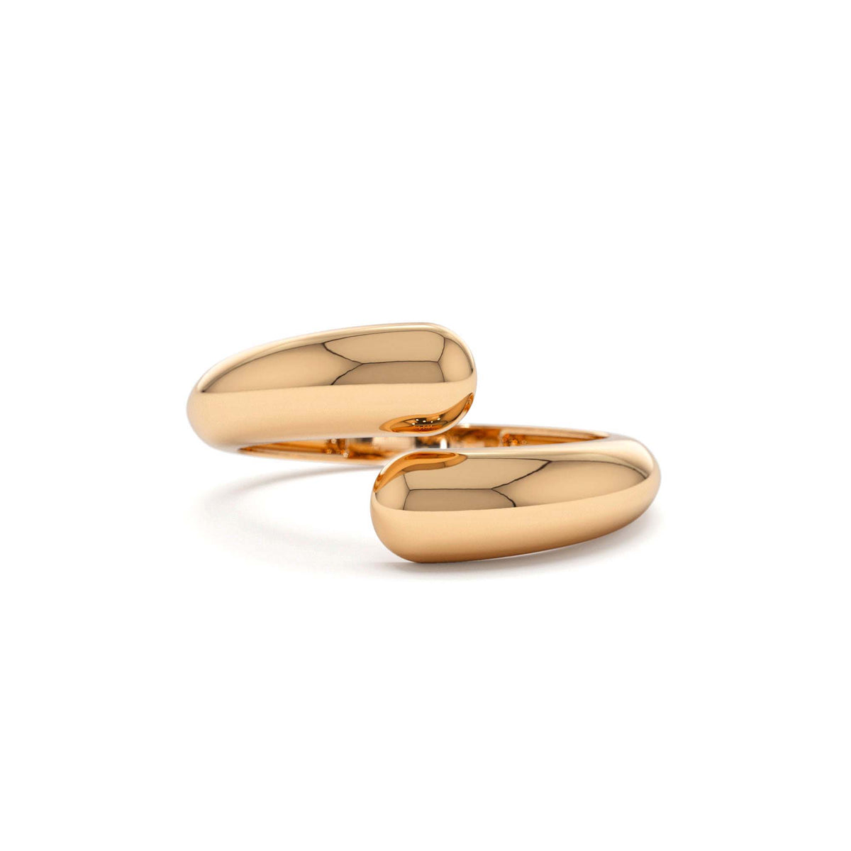 Plain Cuff Ring in 14K Gold — view 5