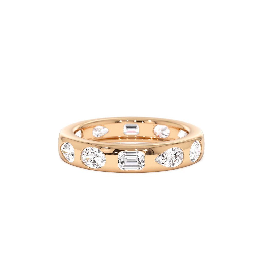 2.35 CTW Mixed Shape Flush Setting Lab-Grown Diamond Anniversary Ring in 14K Gold — view 5