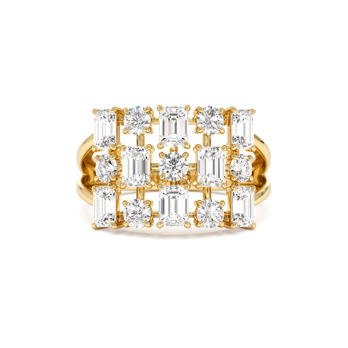 2.15 CTW Multi Shape Lab-Grown Diamond Cocktail Ring — view 1