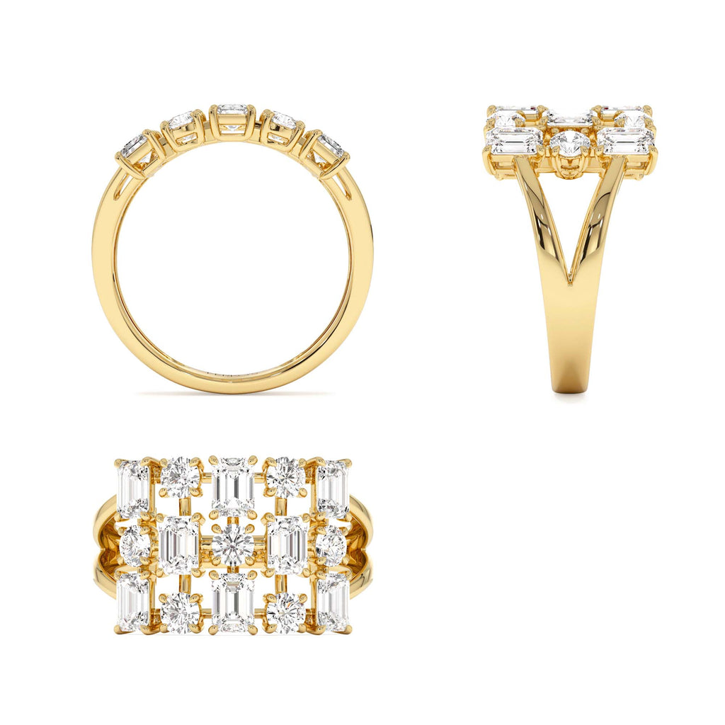 2.15 CTW Multi Shape Lab-Grown Diamond Cocktail Ring — view 3