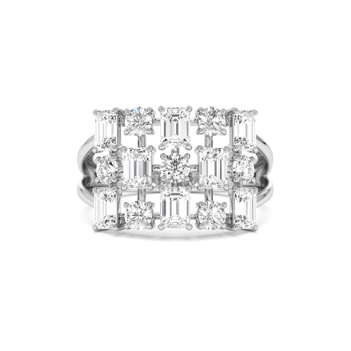 2.15 CTW Multi Shape Lab-Grown Diamond Cocktail Ring — view 4