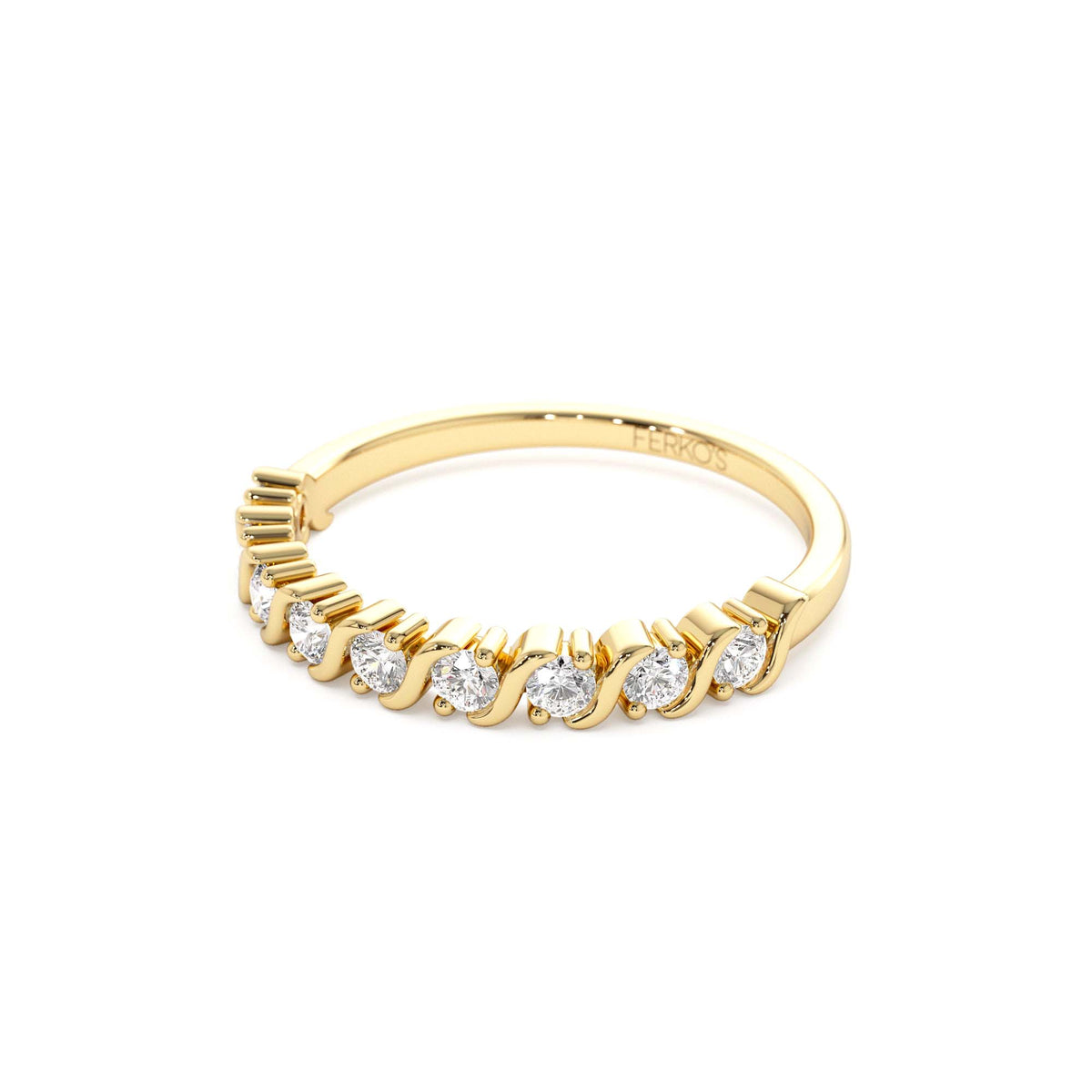 Womens Diamond Wedding Ring in 14K Gold — view 2