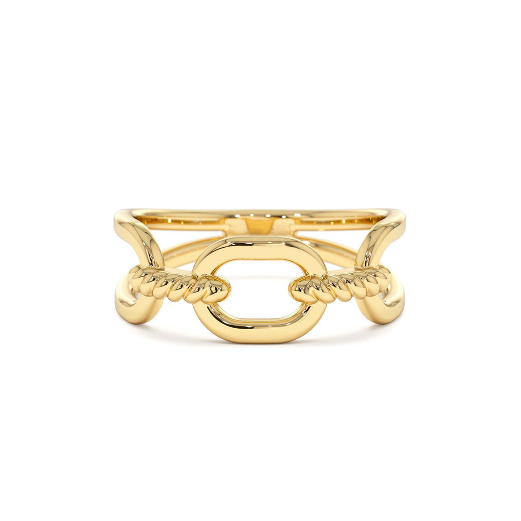 Twisted Rope Ring in 14K Gold — view 1