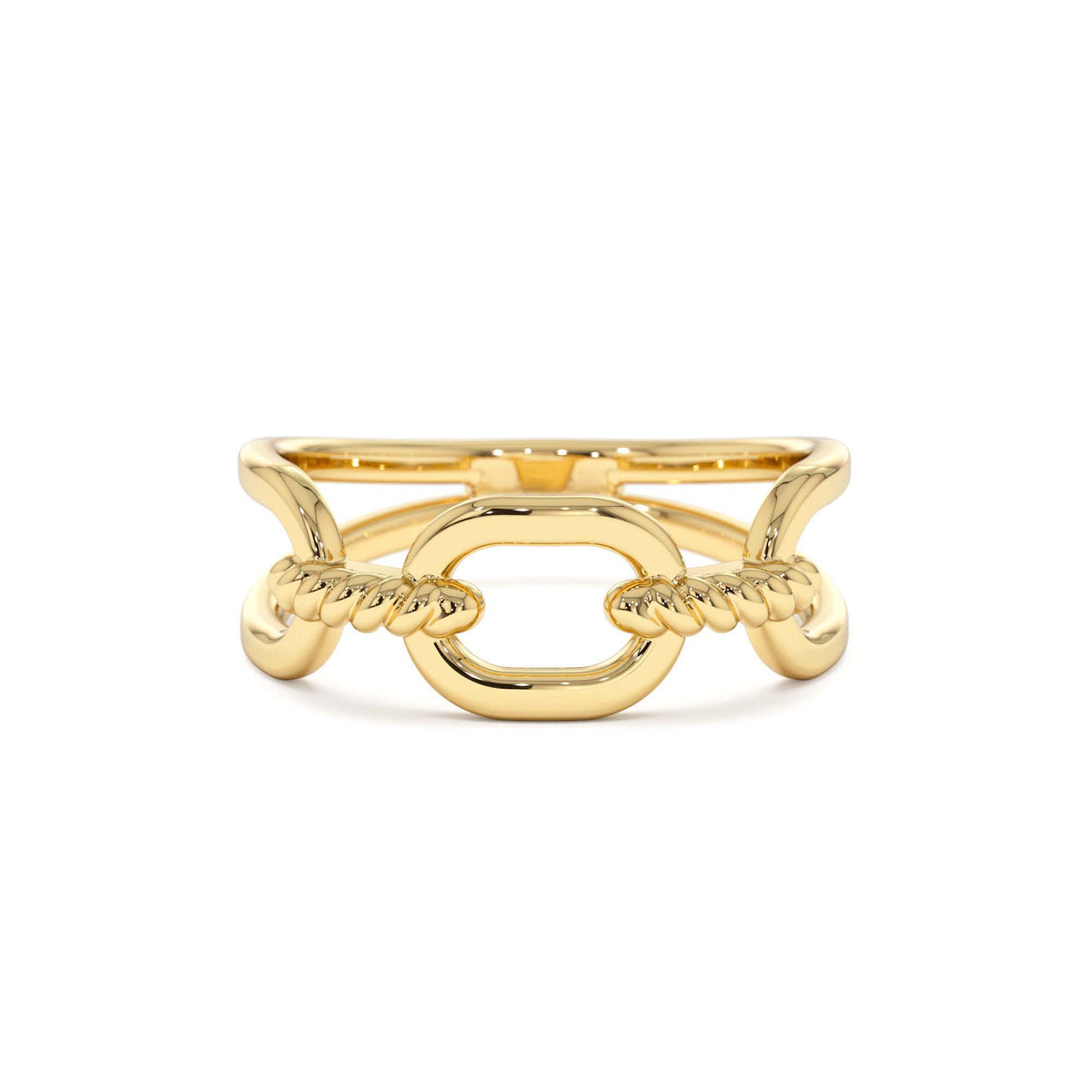 Twisted Rope Ring in 14K Gold — view 1