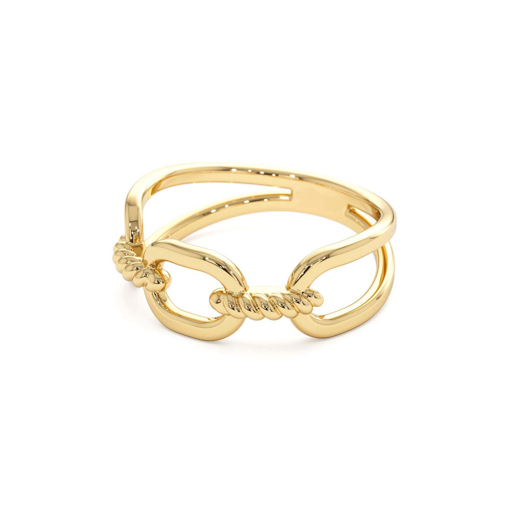 Twisted Rope Ring in 14K Gold — view 2