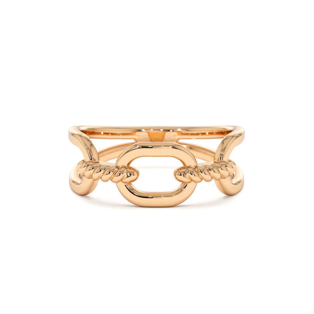 Twisted Rope Ring in 14K Gold — view 5