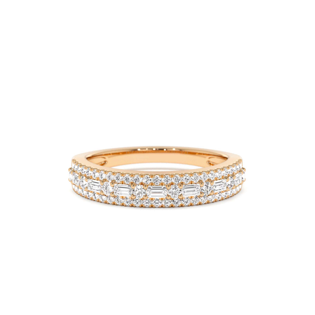 Baguette Diamond Wedding Ring in 14K Gold — view 5