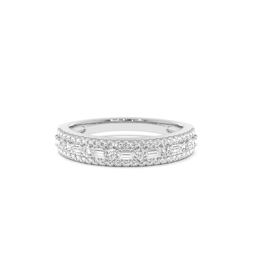 Baguette Diamond Wedding Ring in 14K Gold — view 4