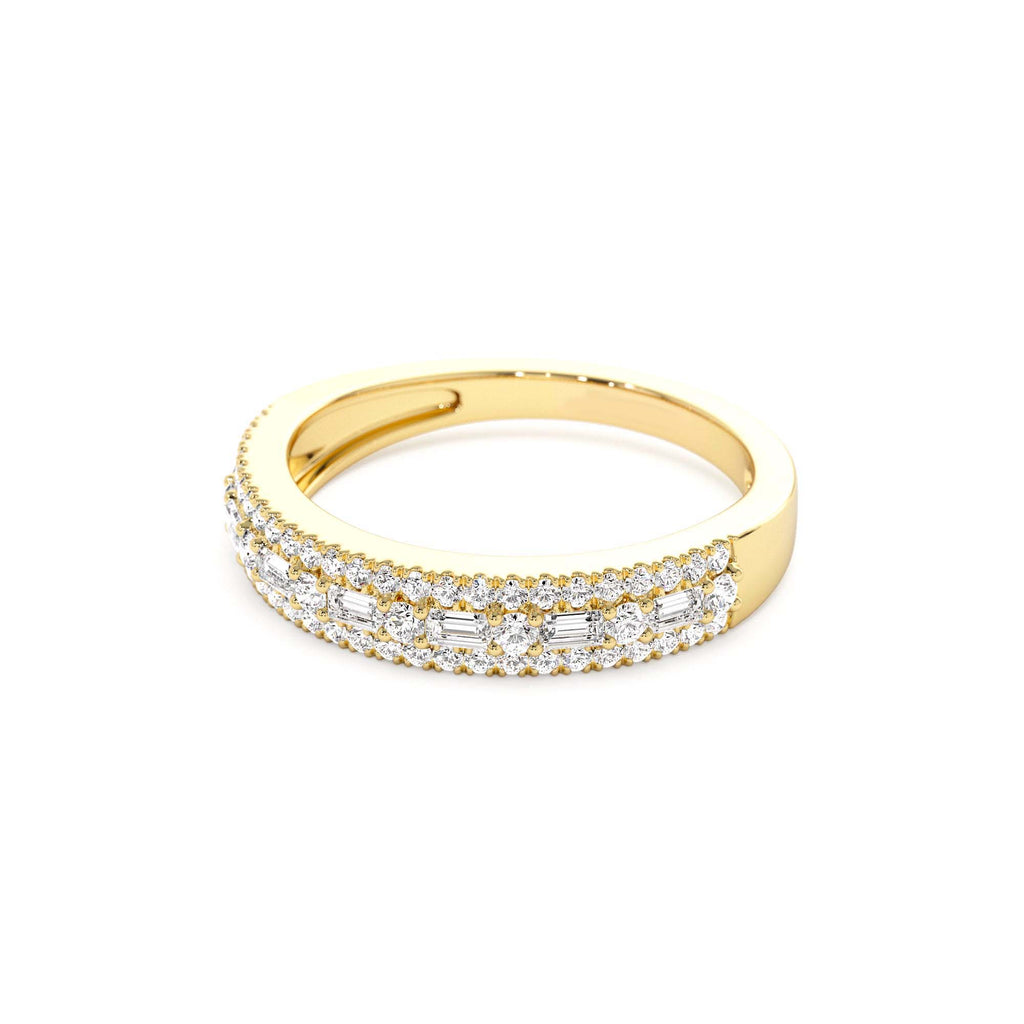 Baguette Diamond Wedding Ring in 14K Gold — view 2