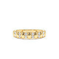 Alternating Diamond Bar Band in 14K Gold — view 1