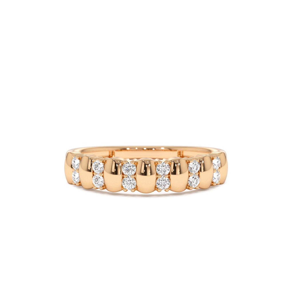 Alternating Diamond Bar Band in 14K Gold — view 5