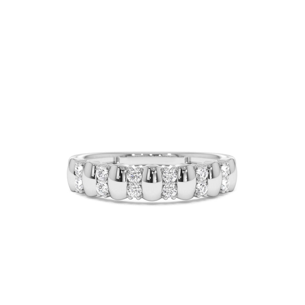 Alternating Diamond Bar Band in 14K Gold — view 4