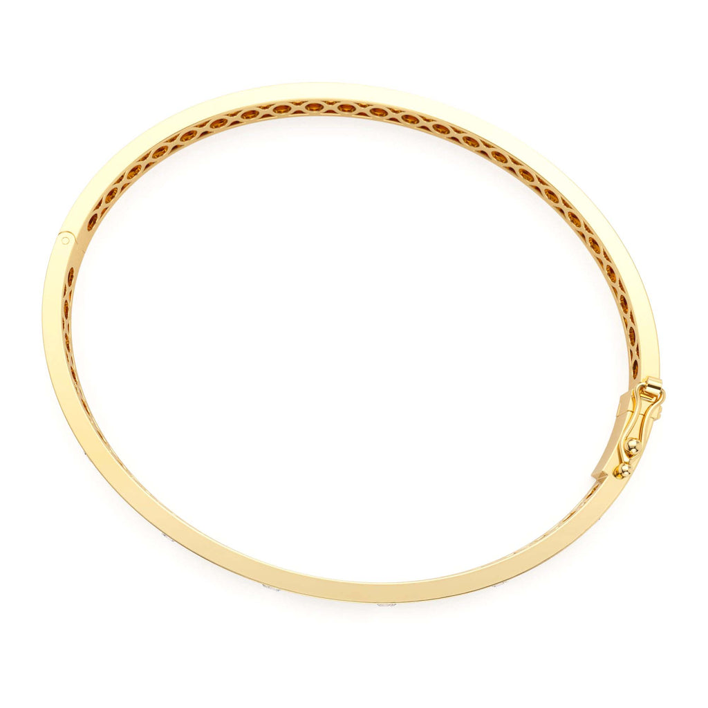 4mm Diamond Bangle Bracelet in 14K Gold — view 2