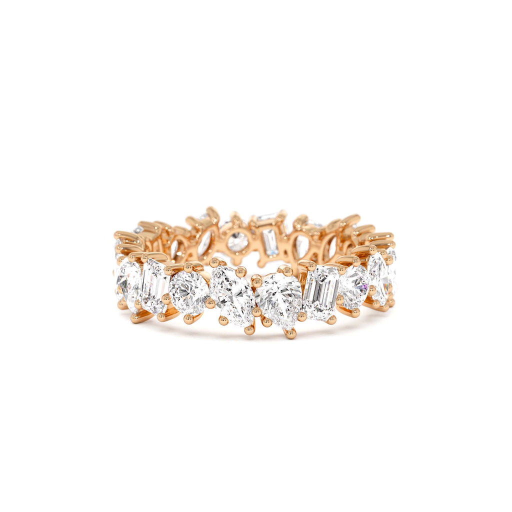 1.85 CTW Multi Shaped Lab-Grown Full Eternity Diamond Wedding Ring — view 5