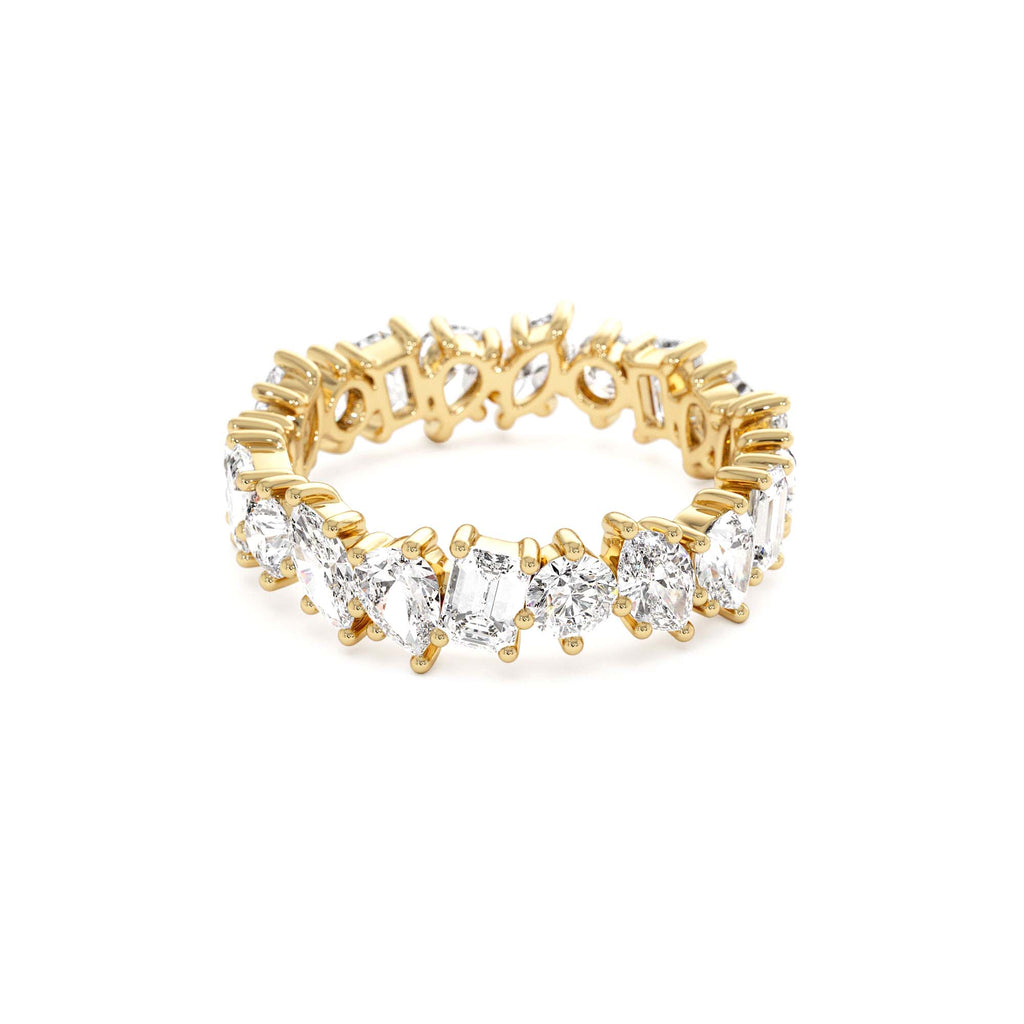 1.85 CTW Multi Shaped Lab-Grown Full Eternity Diamond Wedding Ring — view 2