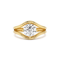 1.50 CTW Split Shank Unique Round Lab-Grown Diamond Engagement Ring in 14K Gold — view 1